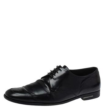 [二手商品] Prada | Prada Black Leather Lace Up Derby Size 43商品图片,3.4折