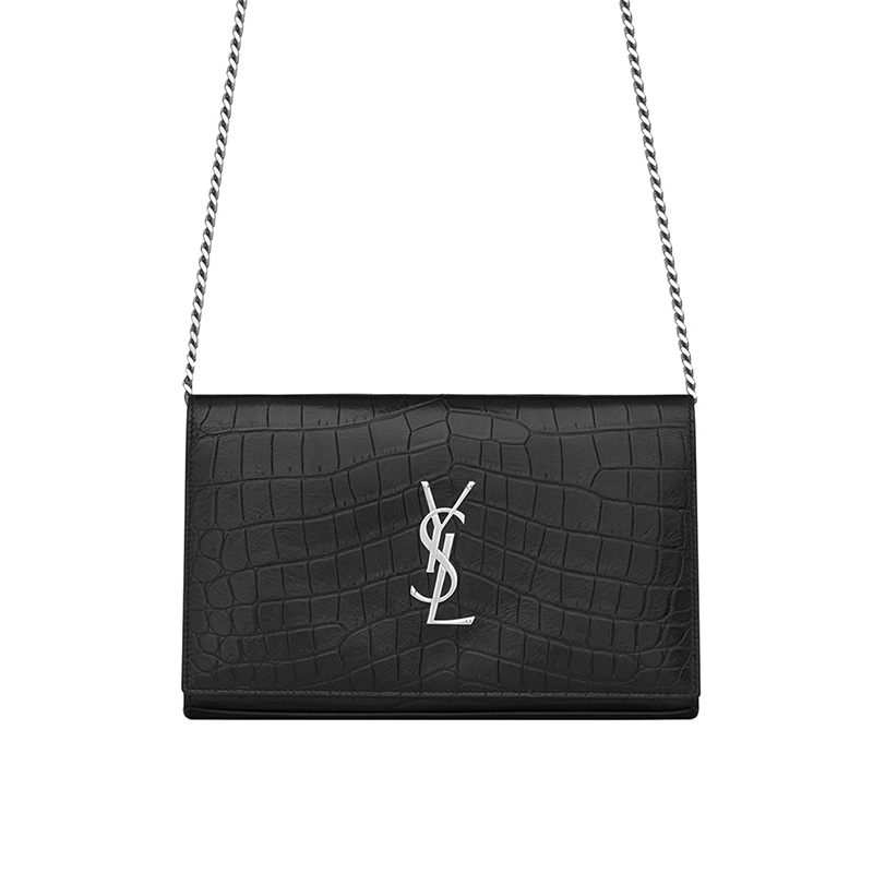 ysl包评价, Yves Saint Laurent | SAINT LAURENT PARIS/圣罗兰 早春新款MONOGRAMME系列 鳄鱼纹小牛皮银扣链条单肩包 377829DZE5N1000商品图片 7.5折×额外9.5折, 包邮包税, 额外九五折