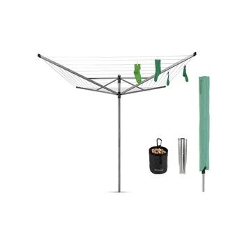 Brabantia | Rotary Lift-O-Matic Clothesline - 164', 50 Meter with Metal Ground Spike, Protective Cover, Peg Bag and Wooden Clothespins Set,商家Macy's,价格¥861