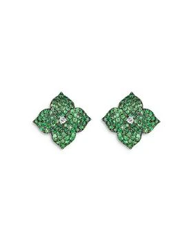 Piranesi | 18K Yellow Gold Large Fiore Earrings with Green Tsavorite Garnets and Diamonds,商家Bloomingdale's,价格¥35497