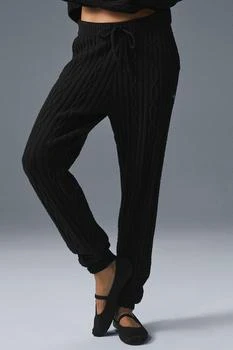 Alo | Cable Knit Winter Bliss Pant - Black,商家Alo yoga,价格¥1090