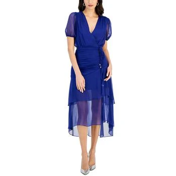 Tahari | Women's Ruched Midi Dress 