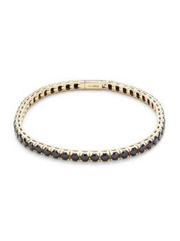 Effy | Goldplated Sterling Silver & Black Spinel Tennis Bracelet商品图片,3折