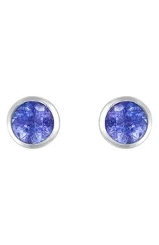 Effy | Sterling Silver Round Tanzanite Stud Earrings,商家Nordstrom Rack,价格¥1305
