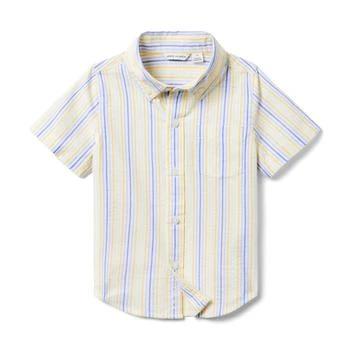 Janie and Jack | Stripe Seersucker Shirt (Toddler/Little Kid/Big Kid) 