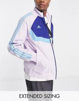 推荐adidas Sportswear Tiro woven jacket in silver grey商品