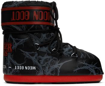 Moon Boot | Black & Red Stranger Things Edition Icon Low Boot商品图片,独家减免邮费