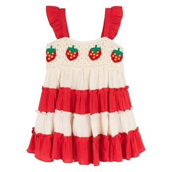 Rare Editions | Baby Girl Strawberry Crochet Dress,商家Macy's,价格¥344