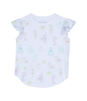 Chaser, Chaser | Toy Story - Scribble Pattern Flutter Sleeve Shirttail Tee (Toddler/Little Kids)商品图片 