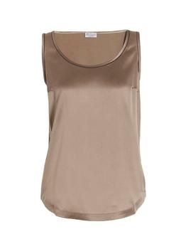 推荐Brunello Cucinelli Embellished Satin Tank Top商品