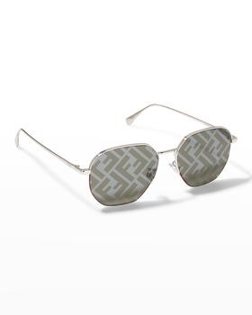 墨镜fendi是什么牌子, Fendi | FF Round Metal Sunglasses商品图片 
