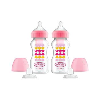 商品Dr. Browns | Anti-Colic Options+ Wide-Neck Baby Bottle to Sippy Bottle, 9oz, 2 pack, Pink,商家Macy's,价格¥197图片