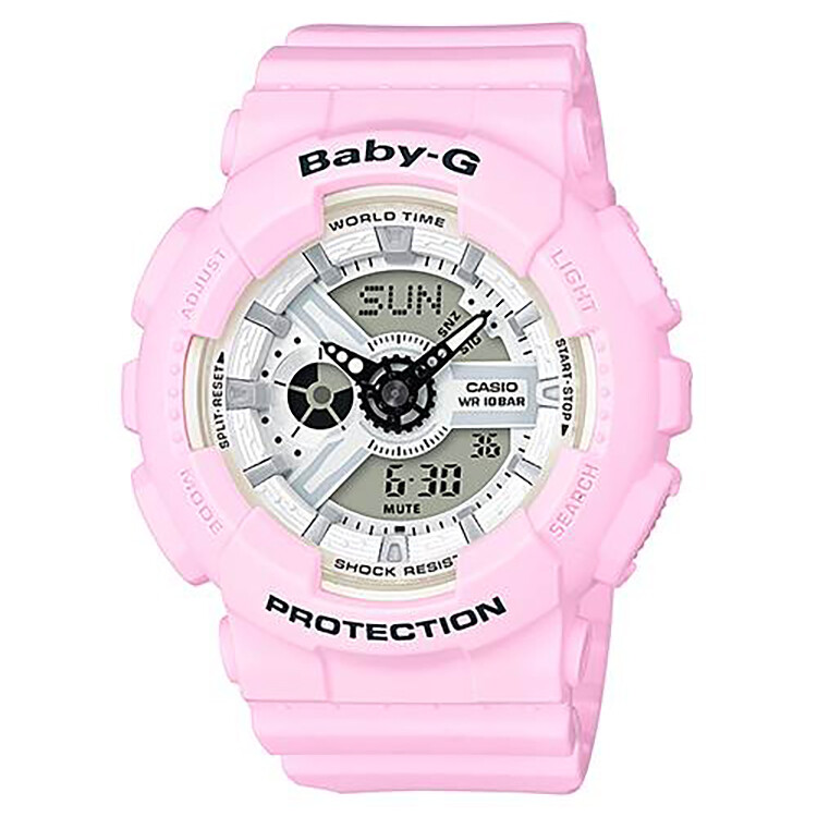 推荐卡西欧（CASIO）手表 BABY-G主题系列马卡龙色潮流运动防震女表 BA-110BE-4A-粉色-BA-110BE-4A商品