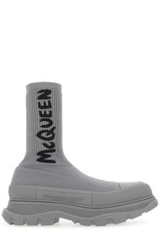 Alexander McQueen | Alexander McQueen Logo Printed Sock-Style Boots 6.6折, 独家减免邮费