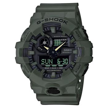 商品男士电子表 绿色树脂表带手表 53mm手表图片