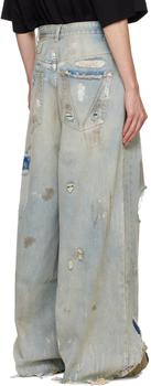 Shop Blue Trashed Big Shape Jeans on Sale at BeyondStyle – Get 66