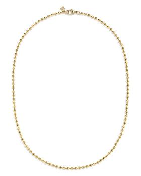 商品18K Yellow Gold Classic Polished Ball Chain Necklace, 16"图片