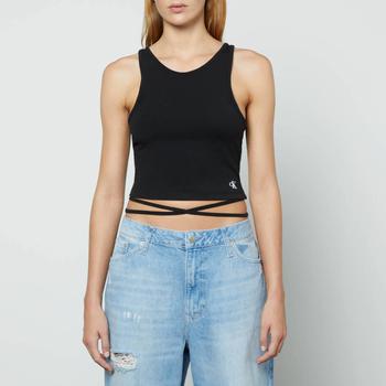 推荐Calvin Klein Jeans Strap-Detailed Cotton-Blend Jersey Tank Top商品