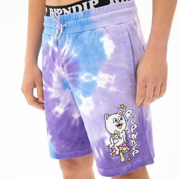 RIPNDIP | Friday Jr Sweatshorts (Purple/Lilac Spiral Dye)商品图片,4.5折