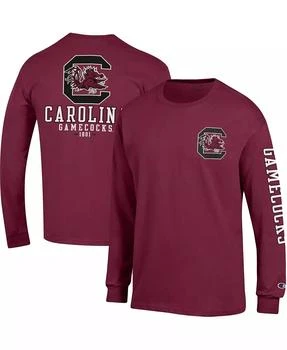 CHAMPION | Men's Garnet South Carolina Gamecocks Team Stack 3-Hit Long Sleeve T-shirt,商家Macy's,价格¥221