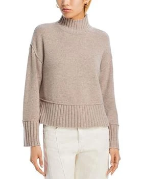 AQUA | Boxy Mock Neck Cashmere Sweater - Exclusive,商家Bloomingdale's,价格¥1054