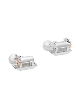 推荐Mexico Mi Amor Trajinera Sterling Silver & 18K Rose Gold Vermeil Cufflinks商品