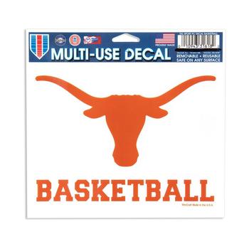 商品Wincraft | Texas Longhorns 5" x 6" Perfect Cut Basketball Decal,商家Macy's,价格¥51图片