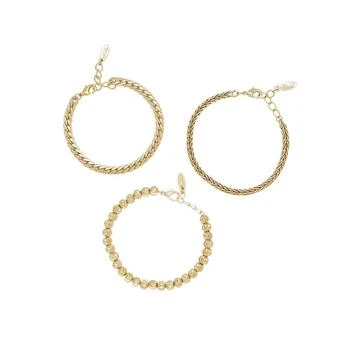Ettika Jewelry | Classical 18K Gold Trio Women's Bracelet Set,商家Macy's,价格¥410
