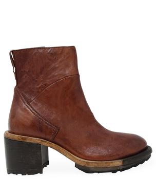 MOMA | Moma Luggage Tan Leather Side Zip Ankle Boot商品图片,5折, 满$175享9折, 满折