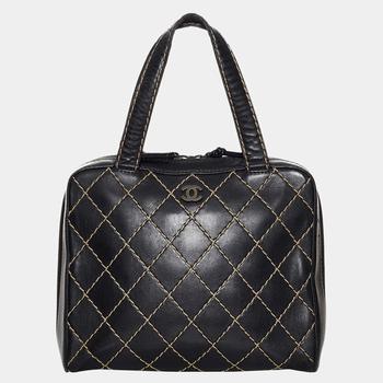 [二手商品] Chanel | Chanel Black Wild Stitch Leather Handbag商品图片,7.1折