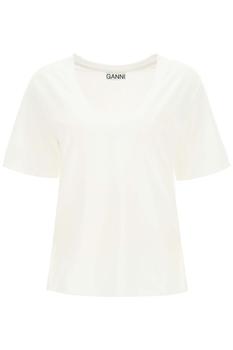 Ganni | Ganni Software Jersey V-Neck T-Shirt商品图片,4.3折起