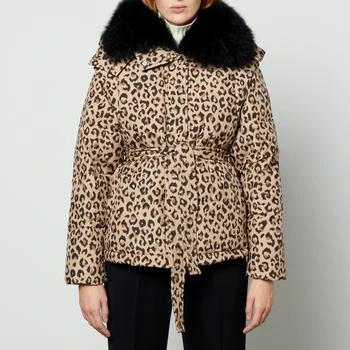 推荐Yves Salomon Leopard-Printed Shell Down Jacket商品