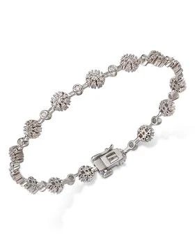 Bloomingdale's | Diamond Flower Cluster Bracelet in 14K White Gold, 1.50 ct. t.w.,商家Bloomingdale's,价格¥54623