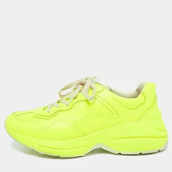 推荐Gucci Neon Yellow Leather Rhyton Sneakers Size 39商品