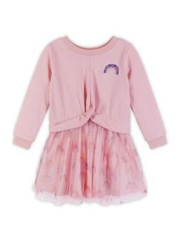 Andy & Evan | Little Girl's & Girl's Twist Front Sweatshirt Dress商品图片,5.6折