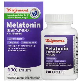 Walgreens | Melatonin 10 mg Tablets (100 days) 10 mg,商家Walgreens,价格¥114