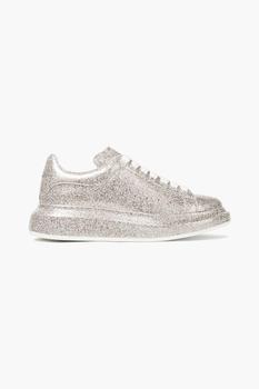 Alexander McQueen | Glittered leather exaggerated-sole sneakers商品图片,5.1折×额外6折, 额外六折