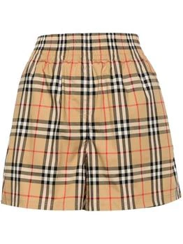 Burberry | Burberry Vintage Checked High-Waisted Shorts,商家Cettire,价格¥3069