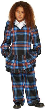 Charles Jeffrey Loverboy真假, Charles Jeffrey Loverboy | SSENSE Exclusive Kids Black Tartan Trousers商品图片 3折