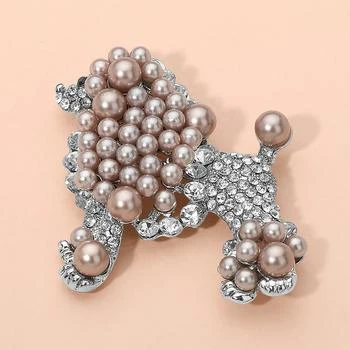 FASHNZFAB | Crystal Pearl Poodle Brooch,商家Premium Outlets,价格¥244