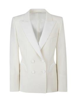 BLAZÉ MILANO | Blazé Milano First Class Cream Charmer Blazer Double Breast Tasche E Revere Contrasto商品图片,