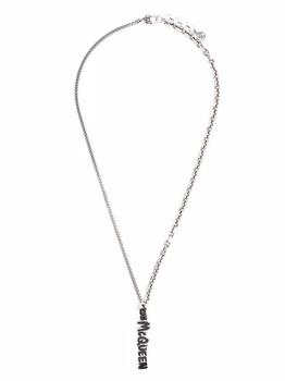 Alexander McQueen | Alexander Mcqueen Men's  Silver Metal Necklace商品图片,9.5折