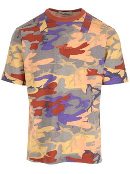 Stone Island | Stone Island Camouflage Printed Crewneck T-Shirt商品图片,6.8折