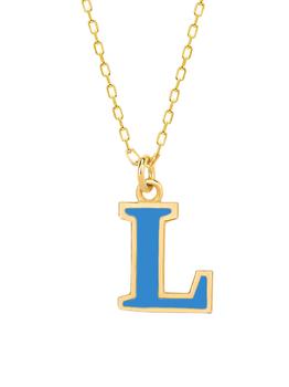Gabi Rielle, Gabi Rielle | Love in Bloom 14K Gold Vermeil Sterling Silver & Enamel Initial L Necklace商品图片 6折