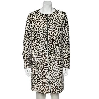 推荐S'Max Mara Brown Animal Printed Fur Button Front Coat M商品