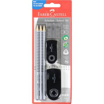 商品Pencils eraser and sharpener set in black图片