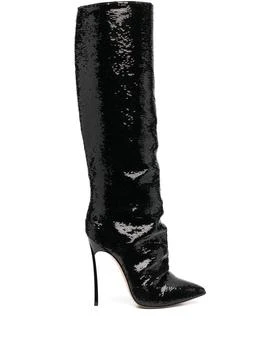 推荐CASADEI - Leather Heel Boots商品