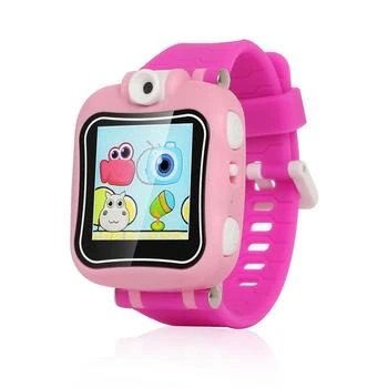 Pink touch screen smart watch for kids with camera and 6 games.