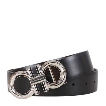 牛皮菲拉格慕皮带, Salvatore Ferragamo | 香港直邮Salvatore Ferragamo菲拉格慕黑色男士牛皮腰带休闲百搭商品图片 额外8.2折x额外9折, 额外八二折, 额外九折