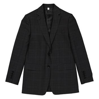 Burberry | Ladies Dark Charcoal Check Pattern Blazer Jacket商品图片,4.3折, 满$300减$10, 独家减免邮费, 满减